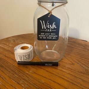 Bridal shower or wedding wishes jar